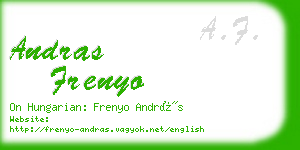 andras frenyo business card